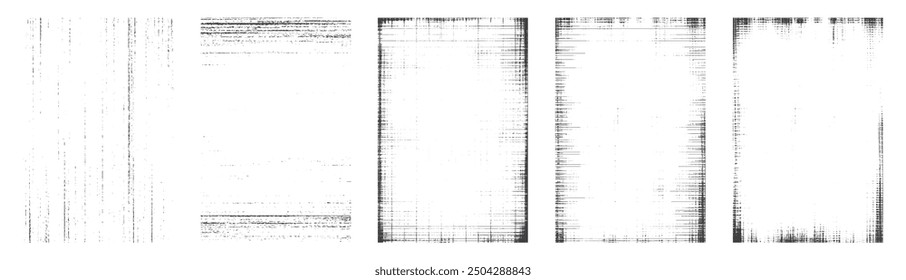 Dirty grainy and scratches. Dirty Grunge Textures Vector collection. Overlay textures set stamp with grunge effect.