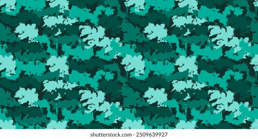 Schmutziges grünes Muster. Gruge Textur nahtlosen Hintergrund. Aquarell endlose Wiederholung Hintergrund. Vektor Typ Matrize Muster. Meer, Ozeanstruktur. Khaki-Design.