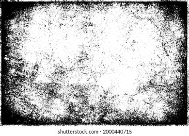 Dirty grunge background. The monochrome texture is old. Vintage worn pattern. The surface is covered with scratches