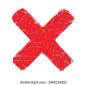 Dirty grunge cross x .Grunge x mark.