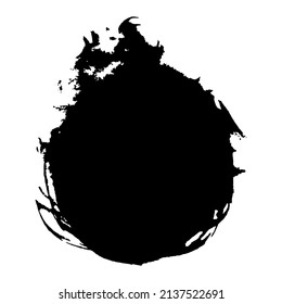 Dirty grunge splatter, circle. Texture grunge background. vector textured effect. vector illustration. Paint splatter.
