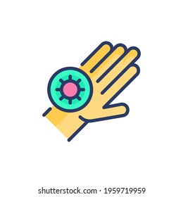 Dirty Hand icon in vector. Logotype