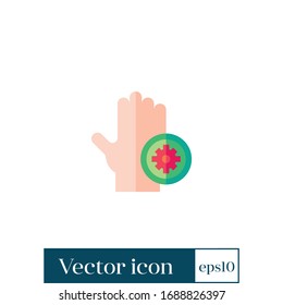 Dirty hand vector icon illustration. Ui/Ux. Premium quality.