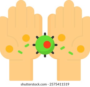 Dirty hands Flat Style Icon Design