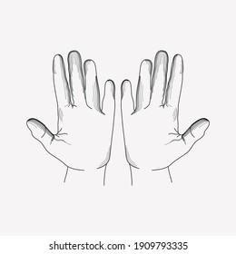 Dirty hands icon line element. Vector illustration of dirty hands icon line isolated on clean background for your web mobile app logo design.
