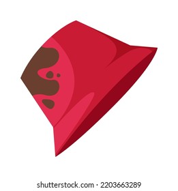 Dirty Hat Clothes. Vector Illustration