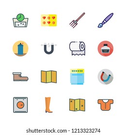 dirty icon set. vector set about toilet paper, magnet, boot and molded icons set.