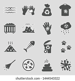 Dirty Icons. Sticker Design. Vector Illustration.