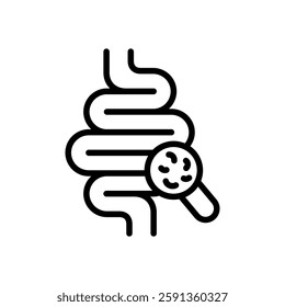 Dirty intestine icon vector design in trendy style
