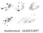 Dirty isolated grunge texture black vector brush stroke splatter illustration background