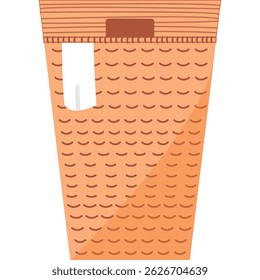dirty laundry basket vector icon isolated on white