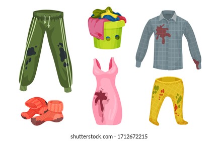 Wäscherei oder Kleidung mit Sprungbrettern aus Vektorillustration