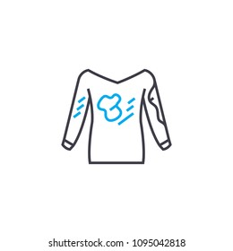 Dirty laundry linear icon concept. Dirty laundry line vector sign, symbol, illustration.