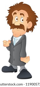 Dirty Man - Cartoon Character- Vector Illustration