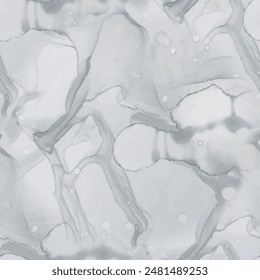 Dirty Marble Floor Texture. Modern Abstract Template. Dark Rock Wall. Gray Marble Watercolor. Gray Alcohol Ink Background. Dirty Water Color Marble. Fluid Elegant Ceramic. Dark Seamless Background.