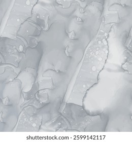 Dirty Marble Slate Texture. Gray Marble Watercolor. Dark Rock Wall. Dark Elegant Grunge. Dirty Abstract Background. Dark Alcohol Ink Background. Gray Water Color Repeat. Vector Abstract Template.