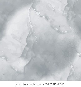 Dirty Marble Stone Texture. Gray Tile Wall. Dark Seamless Background. Vector Abstract Painting. Dark Marble Watercolor. Dark Elegant Grunge. Dirty Water Color Watercolor. Gray Alcohol Ink Splash.