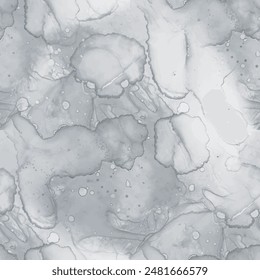 Dirty Marble Stone Texture. Modern Abstract Template. Gray Tile Wall. Dark Alcohol Ink Watercolor. Dark Marble Watercolor. Gray Gradient Background. Grey Vector Pattern. Dirty Water Color Splash.