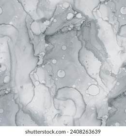Dirty Marble Wall Texture. Dark Vector Pattern. Dirty Seamless Background. Vector Abstract Template. Gray Water Color Watercolor. Dark Alcohol Ink Repeat. Dark Rock Paint. Gray Marble Watercolor.