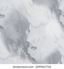 Dirty Marble Wall Texture. Dark Rock Paint. Modern Seamless Painting. Gray Water Color Watercolor. Gray Marble Background. Fluid Vector Texture. Dirty Seamless Watercolor. Dark Alcohol Ink Marble.