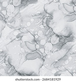 Textura sucia de la pared de mármol. Moderna Plantilla sin costuras. Vector fluido de cerámica. Fondo Abstractas oscuro. Fondo de tinta de alcohol sucio. Pintura de azulejo gris. Repetición de color de agua gris. Acuarela de mármol oscuro.