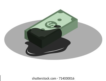 Dirty Money. Vector Illustration.