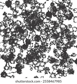 Dirty, mottled surface or texture with varying density in distortion.