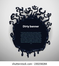 Dirty Oil Banner, vector