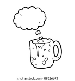 dirty old cup of cartoon