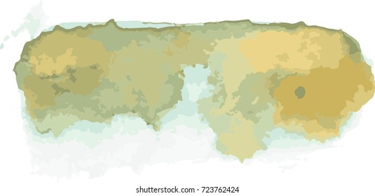 Dirty Orange Watercolor Stroke Vector