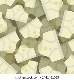 Dirty panties pattern seamless. Unclean shorts background. Vector texture 
