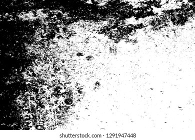 Dirty paper empty cover template. Ink stroke brushed renovate wall backdrop. Distressed grainy overlay texture. Grunge dark corner messy background. Insane aging border design element. EPS10 vector.