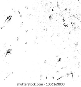 Dirty powder rough empty cover template. Aged splatter crumb wall backdrop. Distressed spray grainy overlay texture. Grunge dust messy background.  Weathered drips aging design element. EPS10 vector