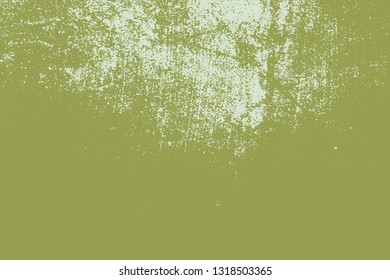 Dirty powder rough empty cover template. Distressed spray green grainy back texture. Grunge dust messy background. Aged splatter crumb wall backdrop. Weathered aging design element. EPS10 vector