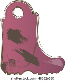 dirty rain boot