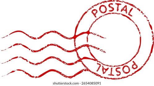 Dirty red postal flame (cut out)