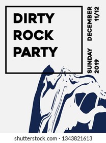 Dirty Rock Party Abstract minimal poster set for music event
