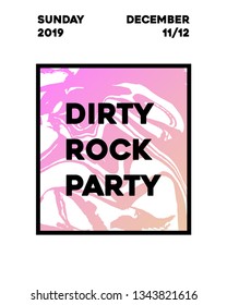 Dirty Rock Party Abstract minimal poster set for music event