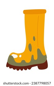 Dirty Rubber Shoe Vector Illustration