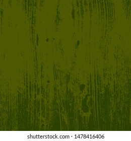 Dirty rustic rough empty cover template. Distressed spray green grainy back texture. Grunge dust messy background. Aged splatter crumb wall backdrop. Weathered aging design element. EPS10 vector