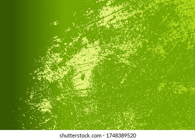Sucia plantilla rústica de cubierta vacía. Textura de fondo de grano verde con spray. Borra el fondo desordenado del polvo. Fondo de pared de migaja de la plataforma envejecida. Elemento de diseño de envejecimiento meteorológico. Vector EPS10