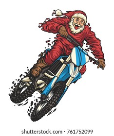 Dirty Santa Riding Motocross