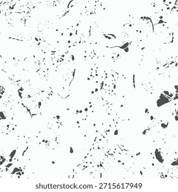 Textura sucia y sin costuras. Grunge fondo de angustia áspero. Textura de metal urbano gris y blanco envejecido. Superponer la Plantilla desordenada granulada envejecida. Vector