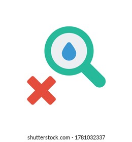 Sucio, búsqueda, icono de caída. Elementos vectoriales de color simples de los iconos de aqua para ui y ux, sitio web o aplicación móvil