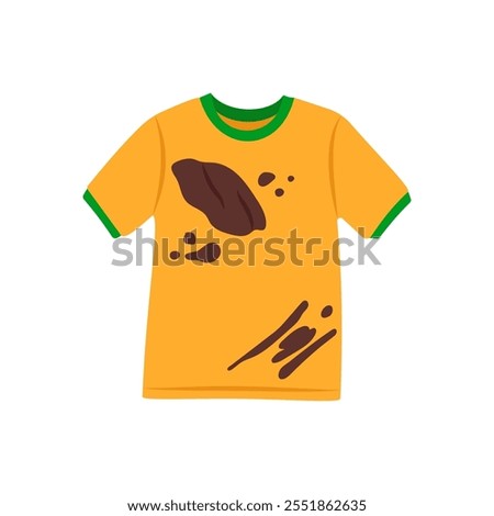 Dirty Shirt Flat Icon, Vector illustration