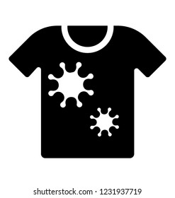 Dirty shirt, germs solid icon design