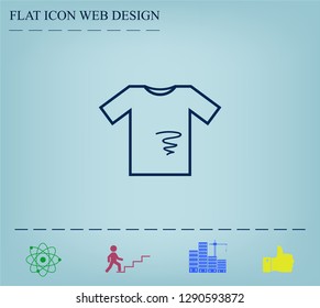 dirty shirt vector icon