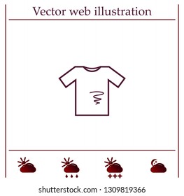 dirty shirt vector icon
