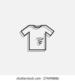 dirty shirt vector icon