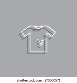 dirty shirt vector icon
